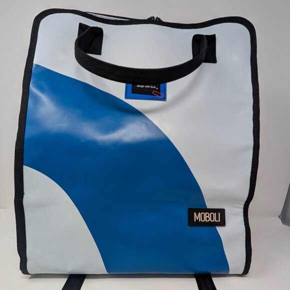 MOBOLI Luxe "I HAVE A CAT" PVC Tarpaulin Large Cat Carrier/Backpack - Gym/Beach? - Picture 3 of 15